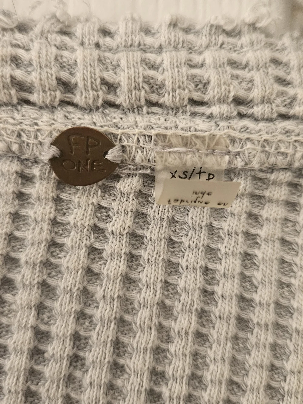 FREE PEOPLE MOVEMENT One Colt Thermal Waffle Henley Long Sleeve Shirt Green